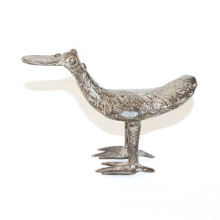  Bronze dogon Art africain en cire perdue animalier canard collection animal Art d'Afrique 12 cm pice unique artisanat du Monde Mali 001S a