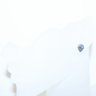Bijoux Indiens Ethniques boucles d'oreilles argent 925 massif femme et pierre fine corindon Saphir bleu fonc clous goutte filigranes facettes - Inde 109b